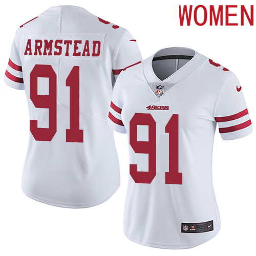 2019 Women San Francisco 49ers #91 Armstead white Nike Vapor Untouchable Limited NFL Jersey->cincinnati bengals->NFL Jersey